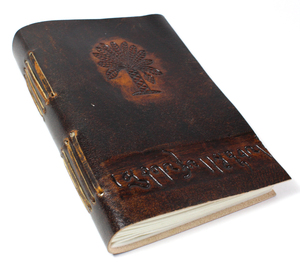 Cuaderno de Papel de Algodón Reciclado Hecho a Mano con Diseño Vintage, Cuaderno con Grabado de Árbol de Plátano, Aspecto Antiguo, Diario de Cuero de Cabra TC - Product Image 2