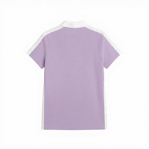 Women's Classic Pique Polo Top with Contrast <b>Trim</b> Collar and Cuffs Lightweight Smart Casual Business Golf Shirt Wholesale - Product Image 2