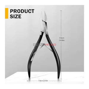 กรรไกรตัดเล็บเท้าใบมีดตรง ปลายแหลมเปิดกว้าง สำหรับผู้สูงอายุ เล็บเท้าหนา ตัดแต่งเล็บขบ สีดำ - Product Image 6