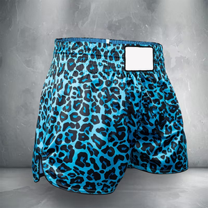 Shorts de Muay Thai pour homme, imprimés par sublimation, design camouflage, taille haute élastique, pour arts martiaux mixtes, pour adultes. - Product Image 6