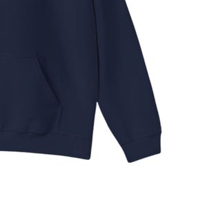 Sweat à capuche bleu graphique Alumni en molleton doux, pull à manches longues, vêtement décontracté pour l'hiver - Product Image 6