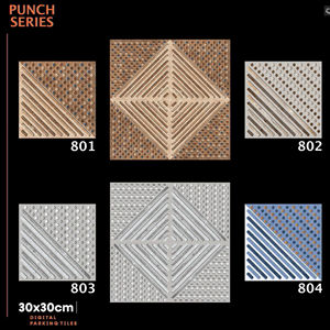 Carreaux de sol numériques en céramique mate pour extérieur 300x300mm 30x30cm 12x12 pouces pour allées de stationnement et zones de jardin - Product Image 1