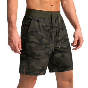 Men's <b>Quick</b> <b>Dry</b> Drawstring <b>Shorts</b> with Pockets Mid Waist Casual Sport Style 100% Cotton Woven Fabric Front Logo Skull Design - Product Image 3