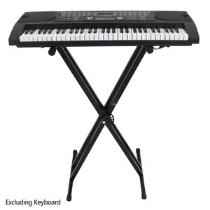 Supporto per tastiera a doppio tubo a forma di X nero, ricambio 57435105 per strumenti musicali - Product Image 4