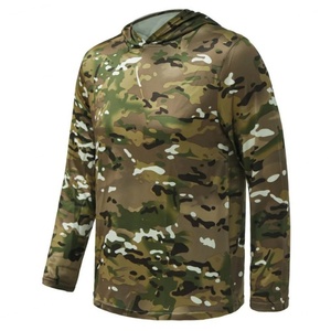 T-shirt à manches longues camouflage de haute qualité avec capuche, respirant, protection solaire, pour la chasse en extérieur - Product Image 4