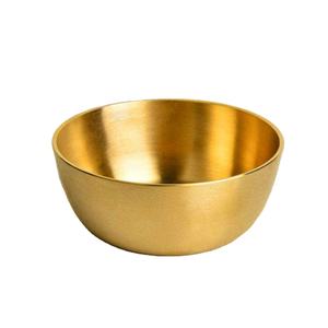 Bol en métal élégant pour la décoration de la maison, design classique avec finition dorée, parfait pour la table à manger, prix d'exportation disponible - Product Image 1