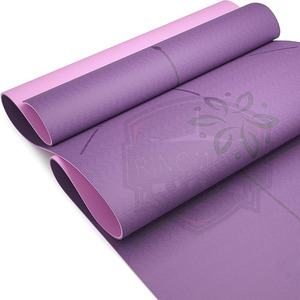 Tapis de yoga léger en PVC de haute qualité, double couche, antidérapant, avec sangle de transport pour l'entraînement physique - Product Image 5