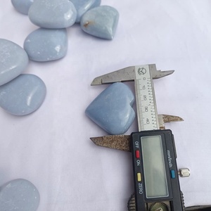 Natural Blue Striped Angelite Heart Gemstone Crystal Handmade Fashion Trend Business <b>Gift</b> Bulk Supplier - Product Image 3