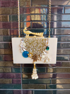 Best Selling 2025 New Design Ladies Resin Evening Clutch <b>Bag</b> Luxury Fashion Casual Style Pearl <b>for</b> Parties <b>Weddings</b> Stone India - Product Image 3