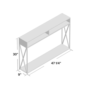 Mesa consola industrial de 31.5″ – Moderna y geométrica para recibidor - Product Image 4