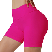 Shorts de sport personnalisés pour femme, taille haute élastique, sans couture, en Spandex/Nylon, avec découpes, pour fitness et gym, qualité supérieure