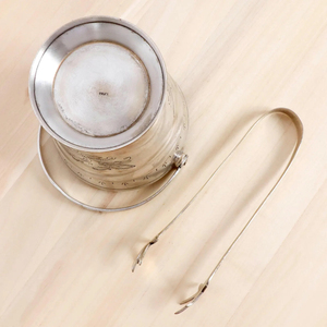 Metal Beverage Tub Wine Ice Bucket with Tong Silver Color Metal Brass Wine <b>Cooler</b> Bucket Stainless Steel Shiny Polished Supply - Product Image 6