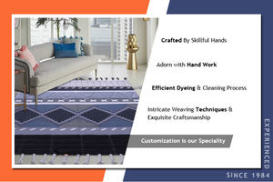 Ensemble de tapis en jute géométriques brodés de haute qualité, en gros, pour salon et chambre, design magnifique, en vente - Product Image 6