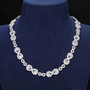 Nuevo Collar de Moda Hip Hop Personalizado con Moissanita para Hombre, Cadena Cubana Infinita de 12 mm de Grosor, Plata 925 - Product Image 1