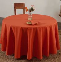 Nappe ronde en coton de qualité supérieure |   Housse de table élégante et lavable pour la maison, l'hôtel, le restaurant, la décoration de mariage et de fête