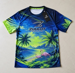 เสื้อยืด ZIAKOT รุ่นใหม่ ออกแบบสำหรับผู้ชาย สีชมพู ขาว-ฟ้าอ่อน สำหรับการแสดง - Product Image 6