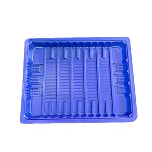 Durable Beautiful Hygienic Blue Disposable Plastic Trays For Every Party - Product Image 1