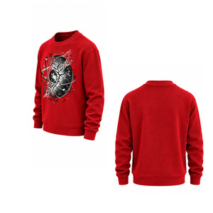 Sudadera de punto gofrado para hombre, cuello redondo, manga larga, térmica, texturizada, estilo casual, ropa de calle de invierno, personalizada, OEM - Product Image 6