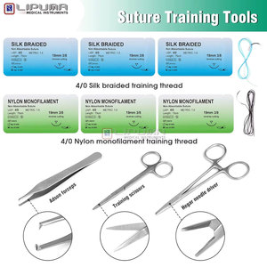 Kit Completo de Práctica de Sutura para Estudiantes, Almohadilla de Silicona de Alta Calidad para Suturas, Instrumentos Quirúrgicos, Hilo, Instrumentos Médicos para Práctica Manual - Product Image 2
