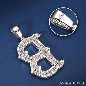 Pendentif Hip Hop de Luxe en Moissanite pour Homme, en Argent Sterling 925 Massif Plaqué Or et Or Rose, Bijou Statement Sertie de Pierres - Product Image 2