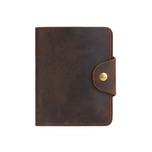 <b>Men's</b> Genuine Leather Slim <b>Wallet</b> With Striped Lining Fold Closure Card Holder Short Length Minimalist Design - Product Image 5