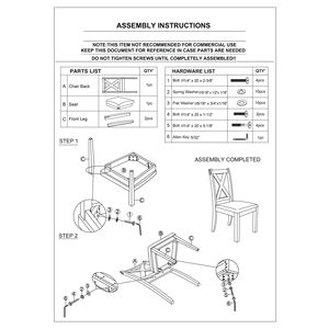 Set da Pranzo Moderno e Casual 6 Pezzi: 4 Sedie Laterali Grigie, Panca e Tavolo da Pranzo in Legno di Gomma e Impiallacciatura di Betulla - Product Image 6