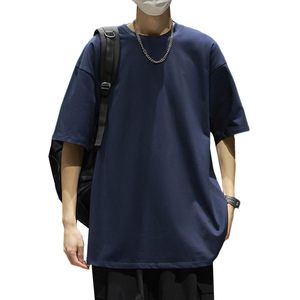 เสื้อยืดแขนสั้นทรงโอเวอร์ไซส์ ผ้าคอตตอนหนา 300 กรัม เสื้อยืดสต็อกพร้อมส่งสำหรับฤดูร้อน คุณภาพสูง สไตล์วินเทจสำหรับผู้ชาย - Product Image 1