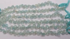 ลูกปัดอะความารีนทรงหัวใจแกะสลักด้วยมือขนาด 7-8 มม. ลูกปัดอะความารีนทรงหัวใจธรรมชาติขนาด 8.5 นิ้ว สีฟ้า - Product Image 5