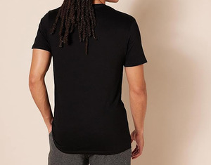 เสื้อยืดผู้ชายน้ำหนักเบา ขายส่ง สีดำ ผ้าฝ้ายเปล่า สตรีทแวร์ Y2K จำนวนมาก รับผลิตแบบ OEM แบรนด์ส่วนตัว ซัพพลายเออร์เสื้อผ้า US B2B - Product Image 3