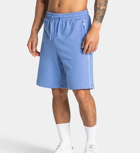 Costume deux pièces décontracté pour homme à manches courtes d'été OEM avec doublure contrastée en tissu polyester-coton respirant et à séchage rapide - Product Image 4