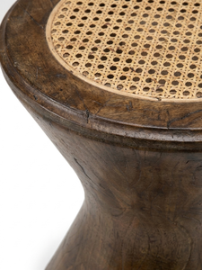 <b>Midcentury</b> Modern Wood <b>Coffee</b> <b>Table</b> With Rattan Top Handmade Living Room Furniture - Product Image 2