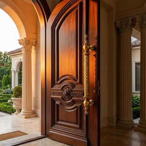 Manija de Puerta de Latón de Diseño Verdant Imperium |   Elegante Columna de Estilo Moderno con Diseño Retorcido, Duradera, para Uso en Hoteles y Exteriores - Product Image 3