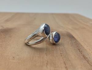 Anillo de Tanzanita Natural en Plata de Ley 925 Hecho a Mano, Talla 6, Anillo con Piedra Preciosa, Elegante Regalo de Joyería para Mujer - Product Image 3