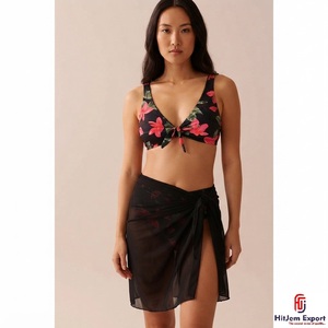 Custom Printed Mesh Sarong Pareo Beach Wrap Womens Swimwear Cover Up Resort Wear OEM ODM <b>Fabric</b> Manufacturer Leyte - Product Image 5