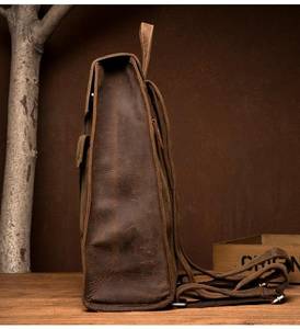Sophisticated Vintage Leather Laptop <b>Backpack</b> <b>Waterproof</b> Anti-Theft Travel Rucksack Executive Bag LBP-0366 - Product Image 4