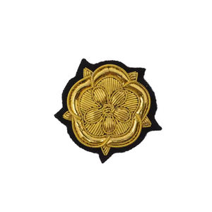 Handmade Embroidery Golden Bullion Wire Blazer Patch Fashion Top Fabric Badges Custom 3D Canvas Embroidered - Product Image 6