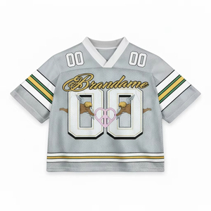 Women's V-Neck <b>Mesh</b> Jersey Brandame American Football Jersey Custom printed sportswear Breathable all seasons wear - Product Image 6