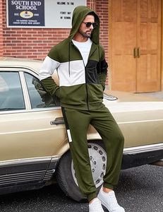 Ensemble de survêtement 2 pièces pour homme, pantalon de jogging doré style grec, pull zippé et pantalon assorti pour l'entraînement - Product Image 6
