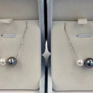 Collier Akoya Tahiti personnalisé haut de gamme de Zhuji, double rangée de perles, avec pendentif en or 18 carats, style élégant en eau de mer naturelle - Product Image 1