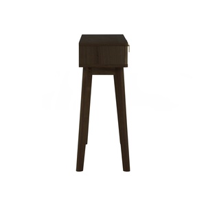Mid Century Minimalist Modern Solid Wood Console <b>Table</b> with 2 Drawers Curved <b>Edge</b> Design Entryway <b>Table</b> - Product Image 3