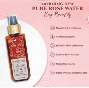 Eau de rose pure naturelle, tonique pour soins de la peau, sans sulfate, spray d'hydrolat de rose au meilleur prix - Product Image 4