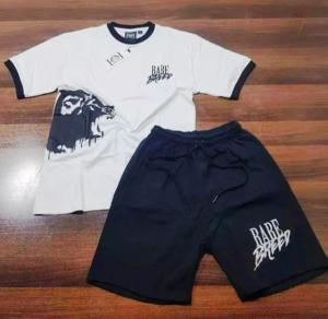 Conjunto de Camiseta y Pantalones Cortos de Algodón para Hombre, Conjunto Personalizado de Camiseta y Pantalones Cortos para Hombre, Camisetas de 2 Piezas - Product Image 4