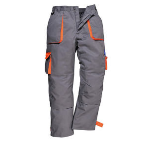 <b>Men's</b> <b>White</b> Workwear Pants Straight Fit Multiple Pockets Mid Waist Button Fly Breathable Canvas Fabric - Product Image 4