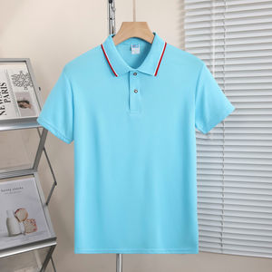 เสื้อเชิ้ตผู้ชายผ้าแคนวาสคุณภาพสูงแบบเรียบง่าย สไตล์ลำลอง สำหรับกอล์ฟ พิมพ์ลายดิจิตอลโลโก้ตามสั่ง ป้องกันรอยยับ ขายส่ง - Product Image 3