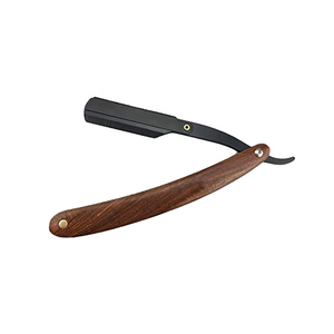Professional <b>Single</b> <b>Blade</b> Safety <b>Razor</b> Stainless Steel <b>Blade</b> Wooden Handle Reusable Personal Grooming Tool Durable Personal Care - Product Image 1