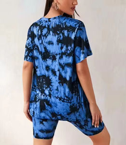 Ensemble t-shirt et short confortable pour femmes grandes tailles, longueur genou, service OEM personnalisé, matière coton, été - Product Image 6