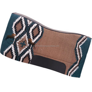 Woolen Contour Saddle <b>Pad</b> 34x36 Hand Woven 100% New Zealand Wool Fleece Lining Western Equestrian for Competition & Training - Product Image 3