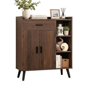 Mueble de Almacenamiento Independiente con Cajón y Estantes Abiertos - Product Image 1