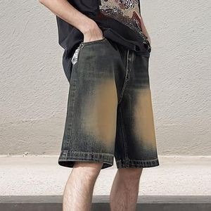 Pantalones Cortos de Mezclilla con Lavado Ácido y Logotipo Personalizado, Unisex, Estilo Urbano, Corte Holgado, Vintage, OEM al por Mayor - Product Image 4