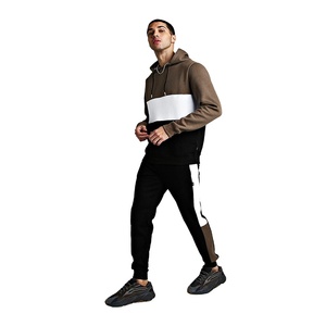 Chándal lavado con ácido hecho a medida de talla grande, pantalones de chándal acampanados vintage con cremallera desgastada y conjuntos de Sudadera con capucha para hombres - Product Image 1
